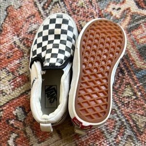 Vans Kids Black and White Checkered Slip-On Sneakers